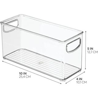 Idesign Linus Bpa-Free Plastic Stackable Organizer Storage Bin With Handles For Kitchen