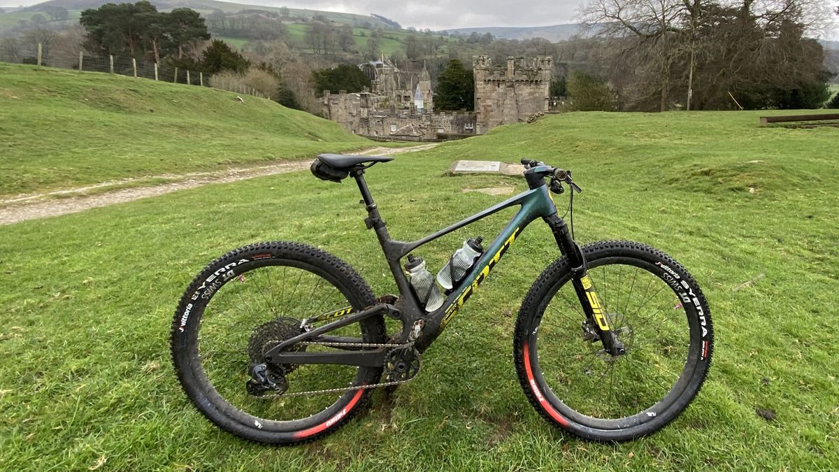 A mountain bike in a rural setting