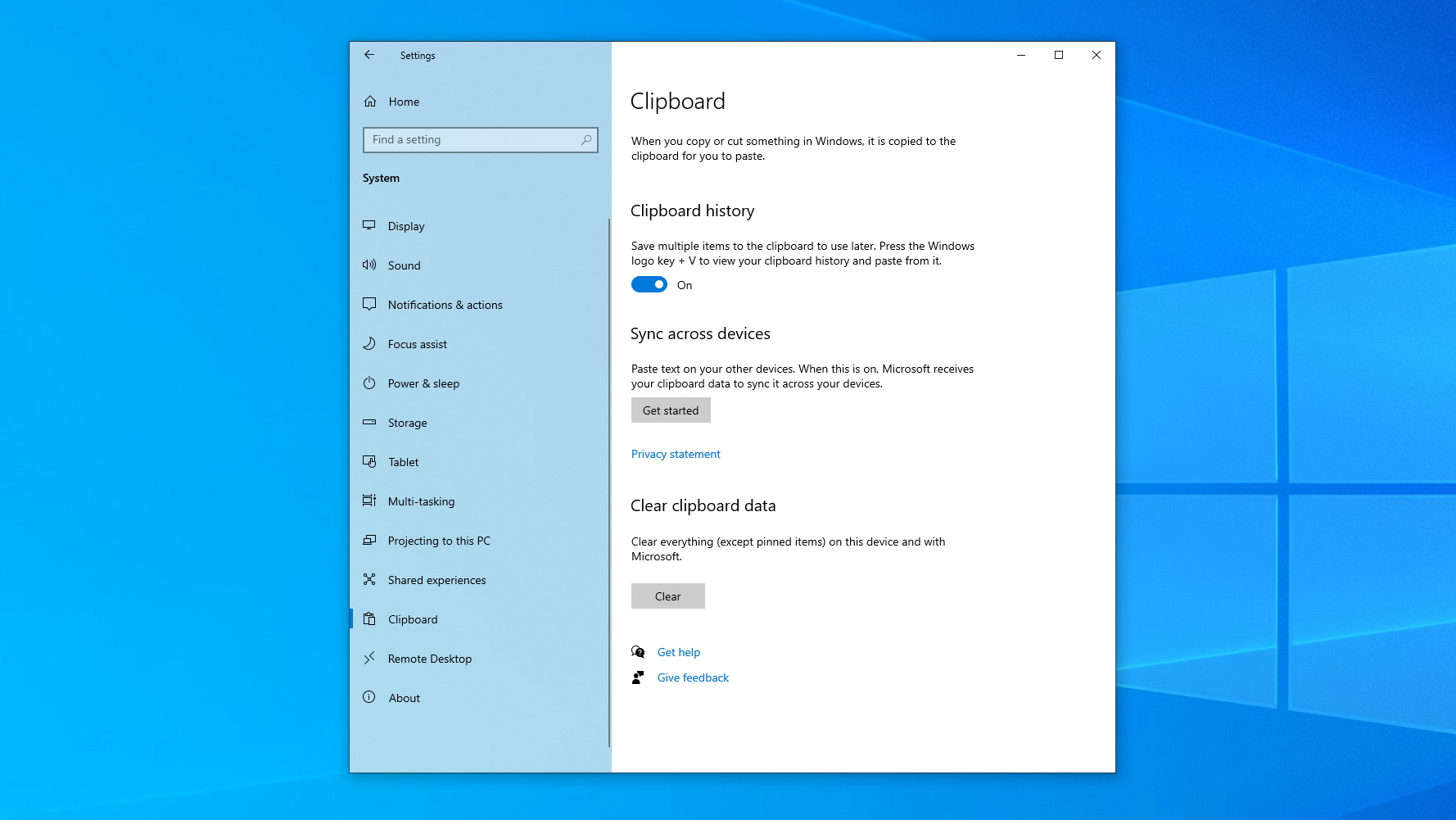 تقوم قائمة إعدادات Windows 10 بتبديل ميزة 