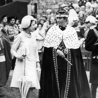 Queen Elizabeth Ii And The Prince Of Wales In 1969