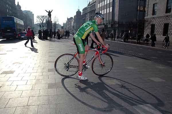 The official presentation of the An Post - Sean Kelly Professional Cycling Team added colour to an already bright spring morning in Dublin.