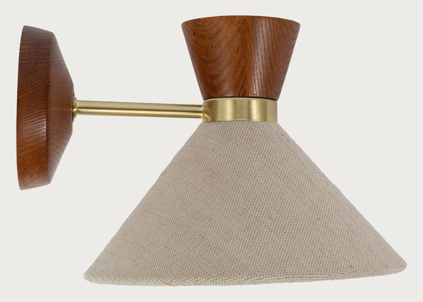Osaka Wall Light Natural &amp;amp; Walnut Finish