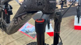 Fork adjuster on GasGas e-EDR race bike