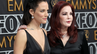 Riley Keough and Priscilla Presley attend the 75th Primetime Emmy Awards at Peacock Theater on January 15, 2024 in Los Angeles, California.