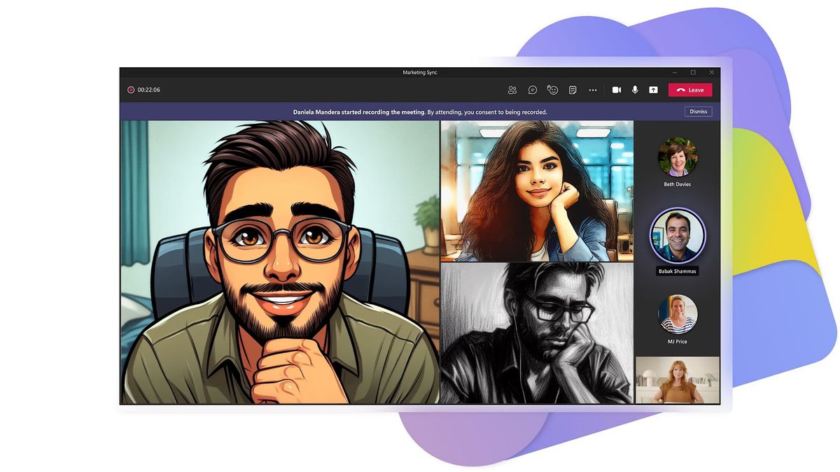 Microsoft Teams video call using Windows Studio effects