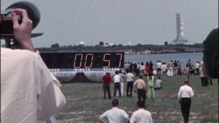 Apollo 13 on its launch pad in Netflix's Apollo 13: Survival.