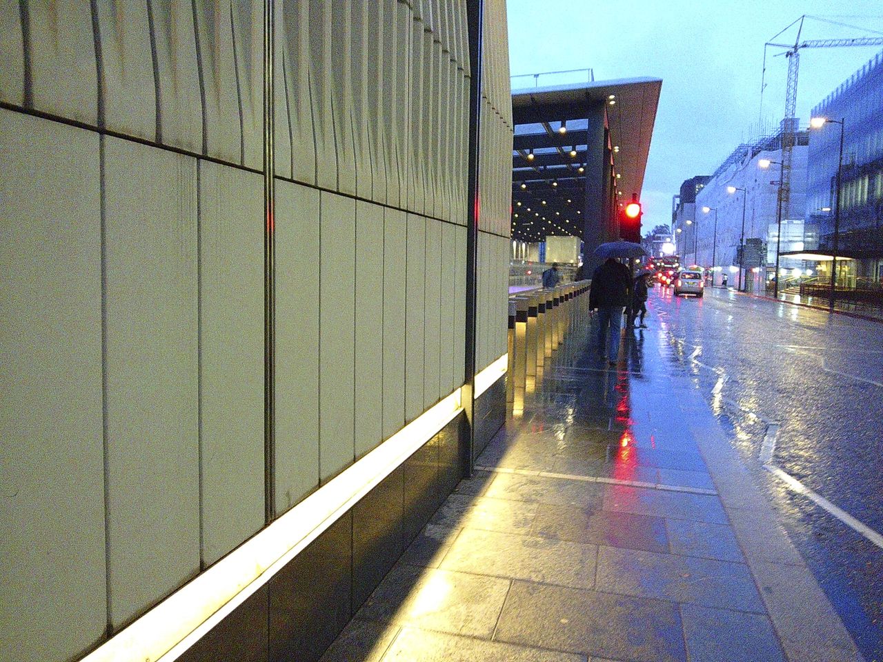 A wet London at night, taken with the Camp Snap camera