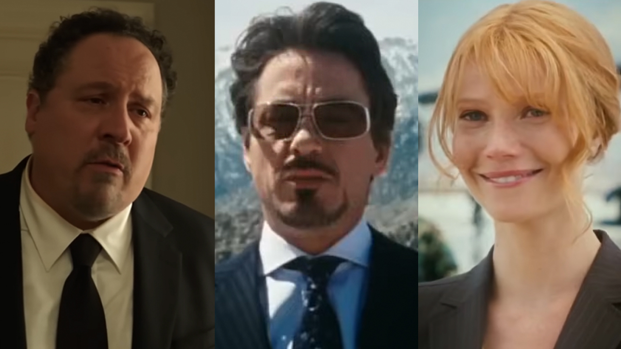 Jon Favreau, Robert Downey jr., and Gwyneth Paltrow in the MCU