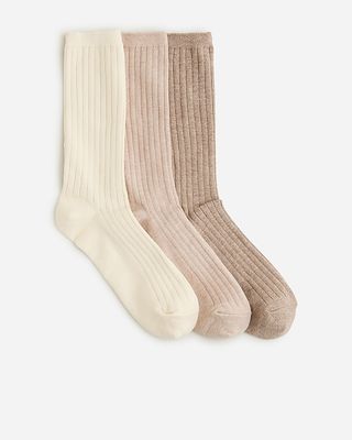 Heather Trouser Socks Three-Pack