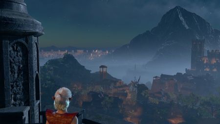 Baldur's Gate 3 night time at the city