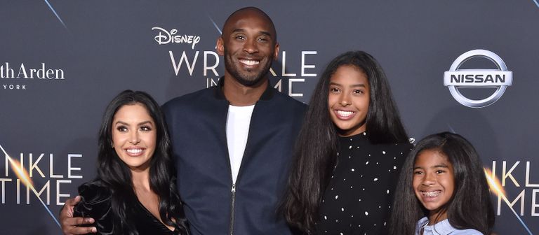 Vanessa Laine Bryant, former NBA player Kobe Bryant, Natalia Diamante Bryant and Gianna Maria-Onore Bryant arrive at the premiere of Disney's 'A Wrinkle In Time'
