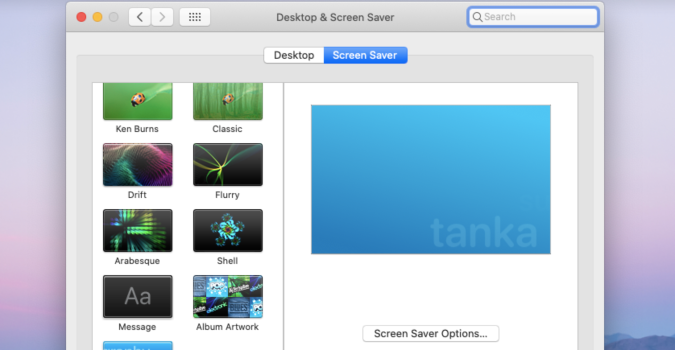 How to change the screensaver in macOS
