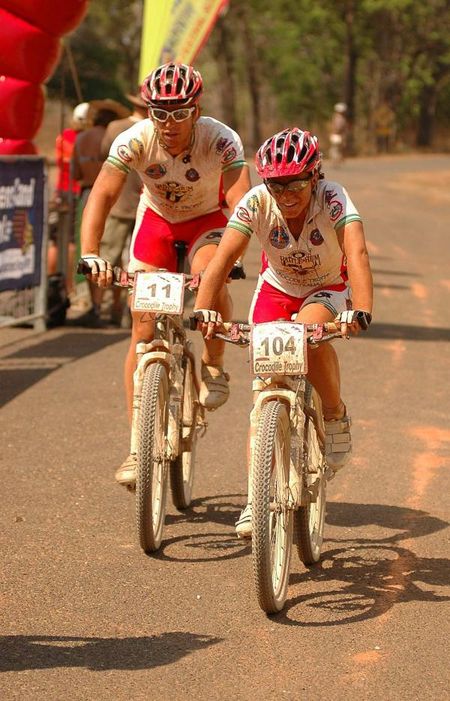 Abby McLennan with leadout man James Banner-Smith