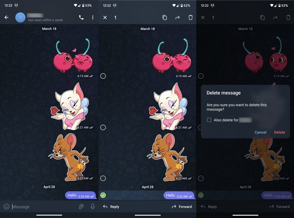 How To Delete Messages Just For Yourself WhatsApp Messages Telegram