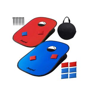 Collapsible and portable cornhole game