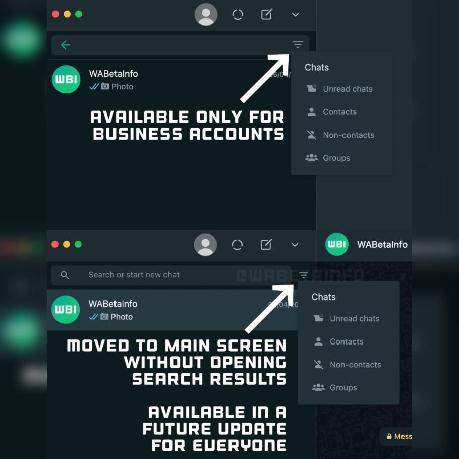 WhatsApp is working on bringing chat filters to all accounts iMore