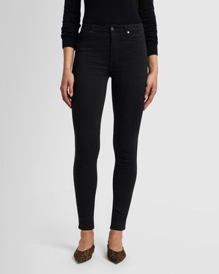 7 For All Mankind Slim Illusion Luxe High Waist Skinny in Black