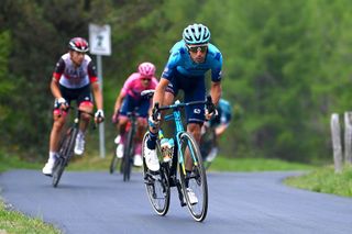 APRICA, ITALY - MAY 24: Vincenzo Nibali of Italy and Team Astana â€“ Qazaqstan competes during the 105th Giro d'Italia 2022, Stage 16 a 202km stage from SalÃ² to Aprica 1173m / #Giro / #WorldTour / on May 24, 2022 in Aprica, Italy. (Photo by Tim de Waele/Getty Images)
