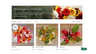 The Bouqs review: Image shows The Bouqs' bestseller bouquets.