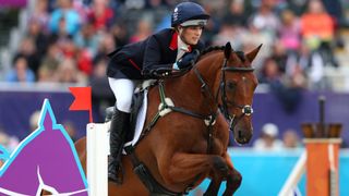 Zara Phillips of Great Britain riding High Kingdom in action in the Show Jumping Equestrian event