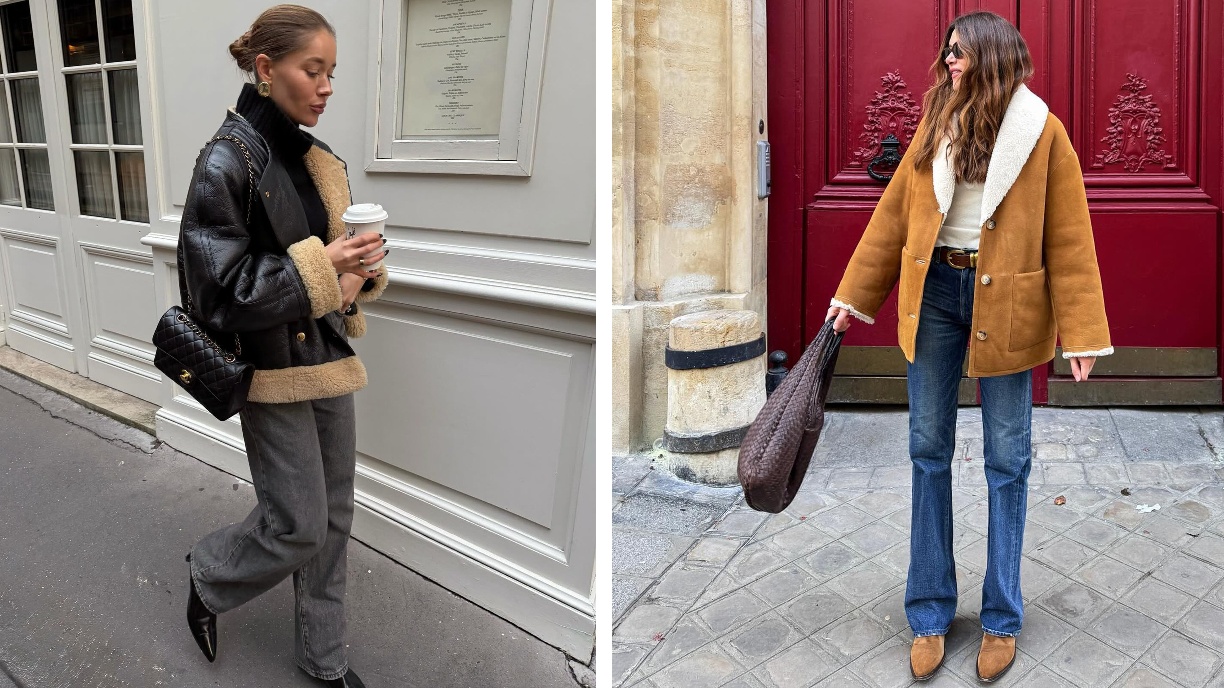 Women in winter coats, jeans, and boots