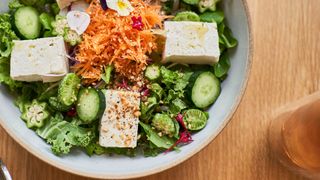 Tofu in salad