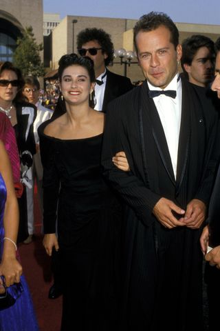best 80s red carpet moments, demi moore and bruce willis