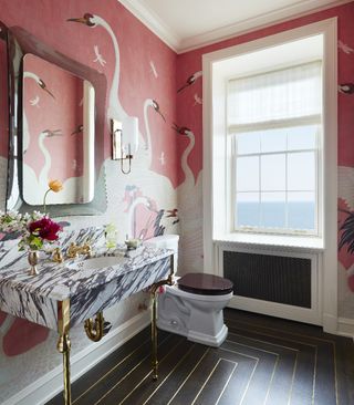 pink bathroom by summer thornton