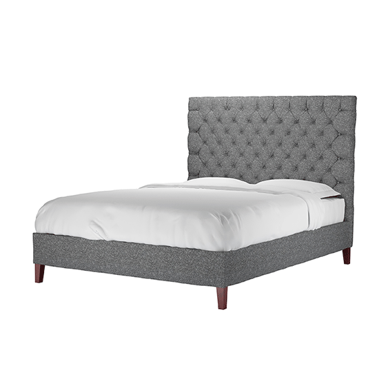 valentin king size bed in cuckoo recycled wools