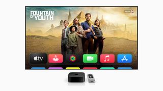 Apple TV home screen showing Fountain of Youth