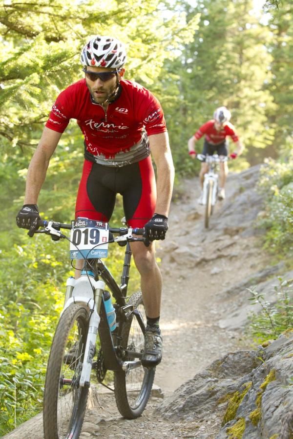 Team Fernie's Martin Vale and Carter Hovey out on course