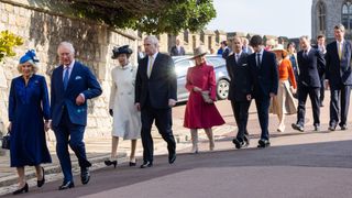 The Royal Family attend the Easter Sunday church service at St George's Chapel in Windsor Castle on 9 April 2023