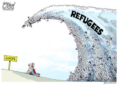 Editorial cartoon World Refugees Europe