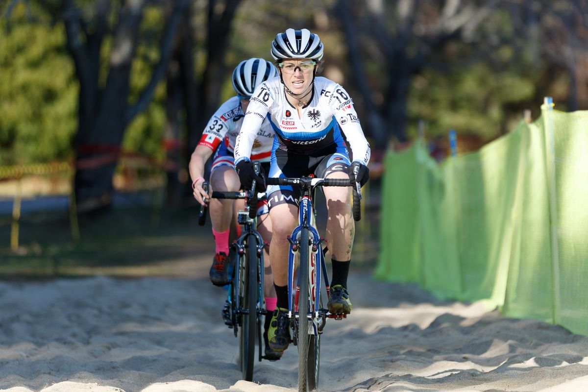 Teammates Greaser and Noble charge through the sand