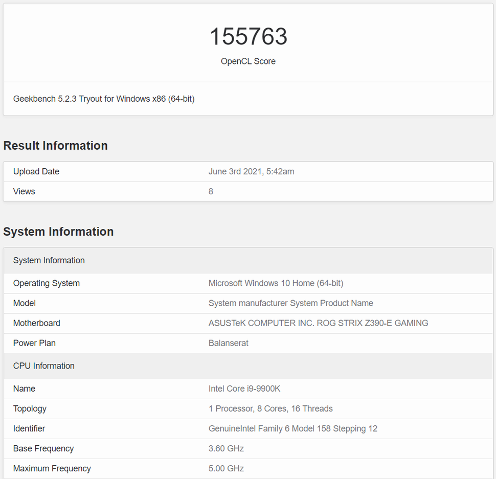 geekbench 5 scores