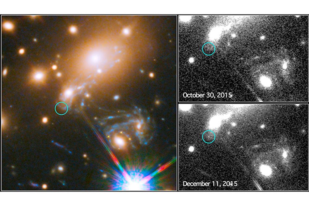 Hubble S Einstein Cross Supernova Strikes Back Space