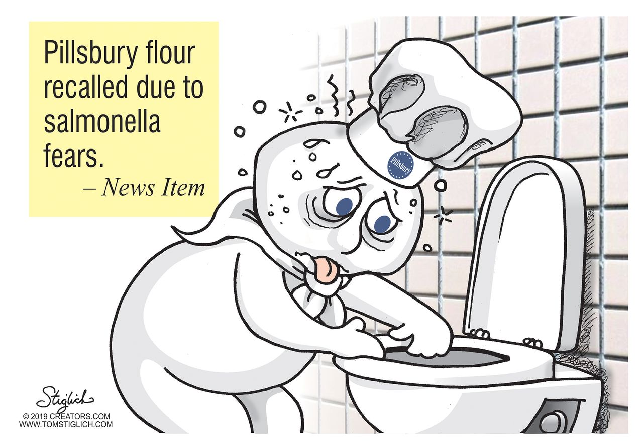 Editorial Cartoon U.S. Pillsbury flour salmonella recall