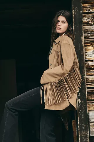 Fringe Out Vegan Suede Jacket