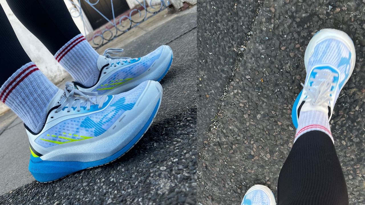 Velociti Distance running shoes in testing on pavement