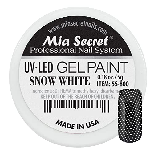 Mia Secret Professional Nail System Uv/led Gel Paint - 5 Grams (snow White)