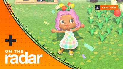 A press image of an islander smiling during Animal Crossing: New Horizons
