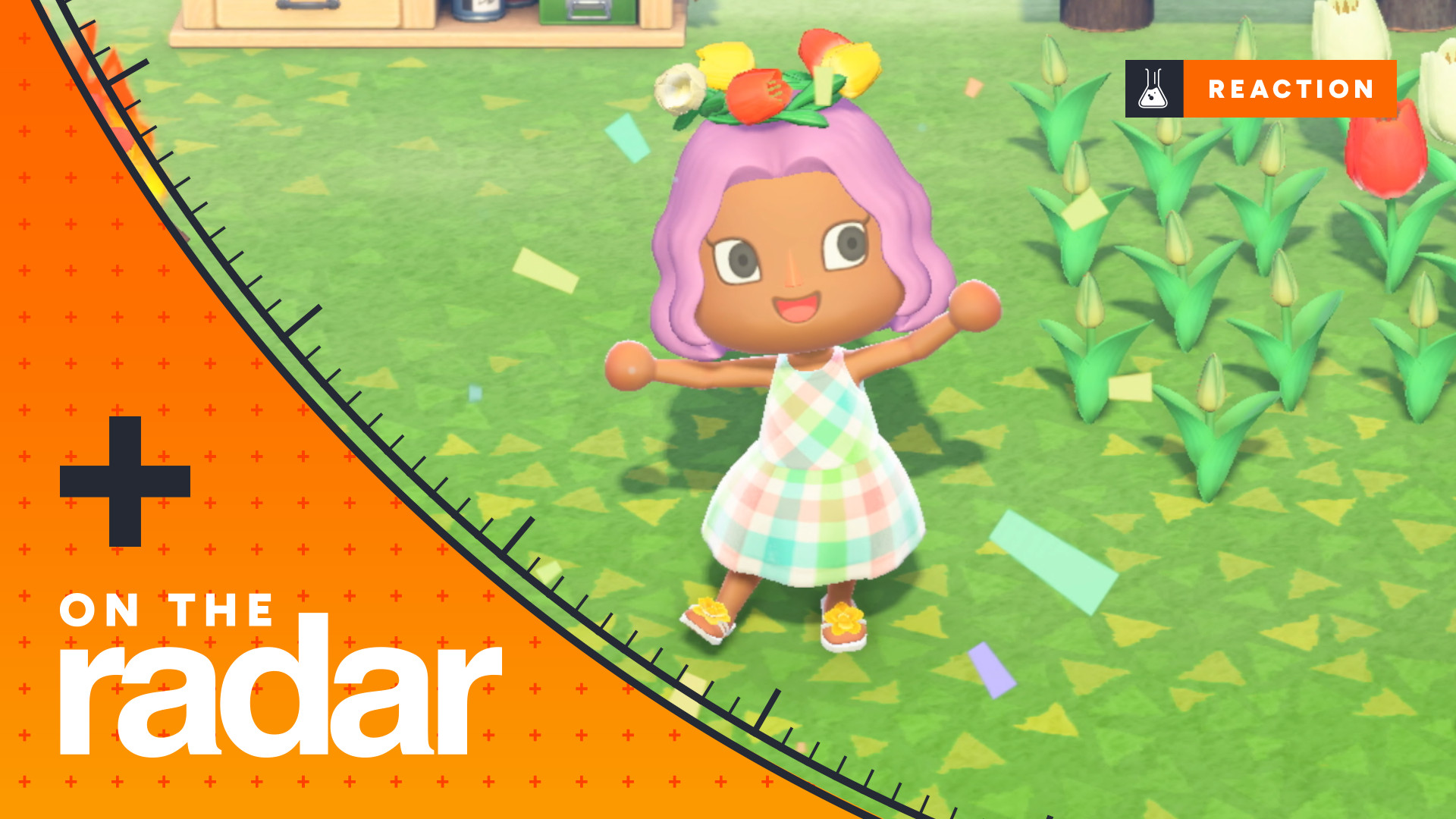 A press image of an islander smiling during Animal Crossing: New Horizons