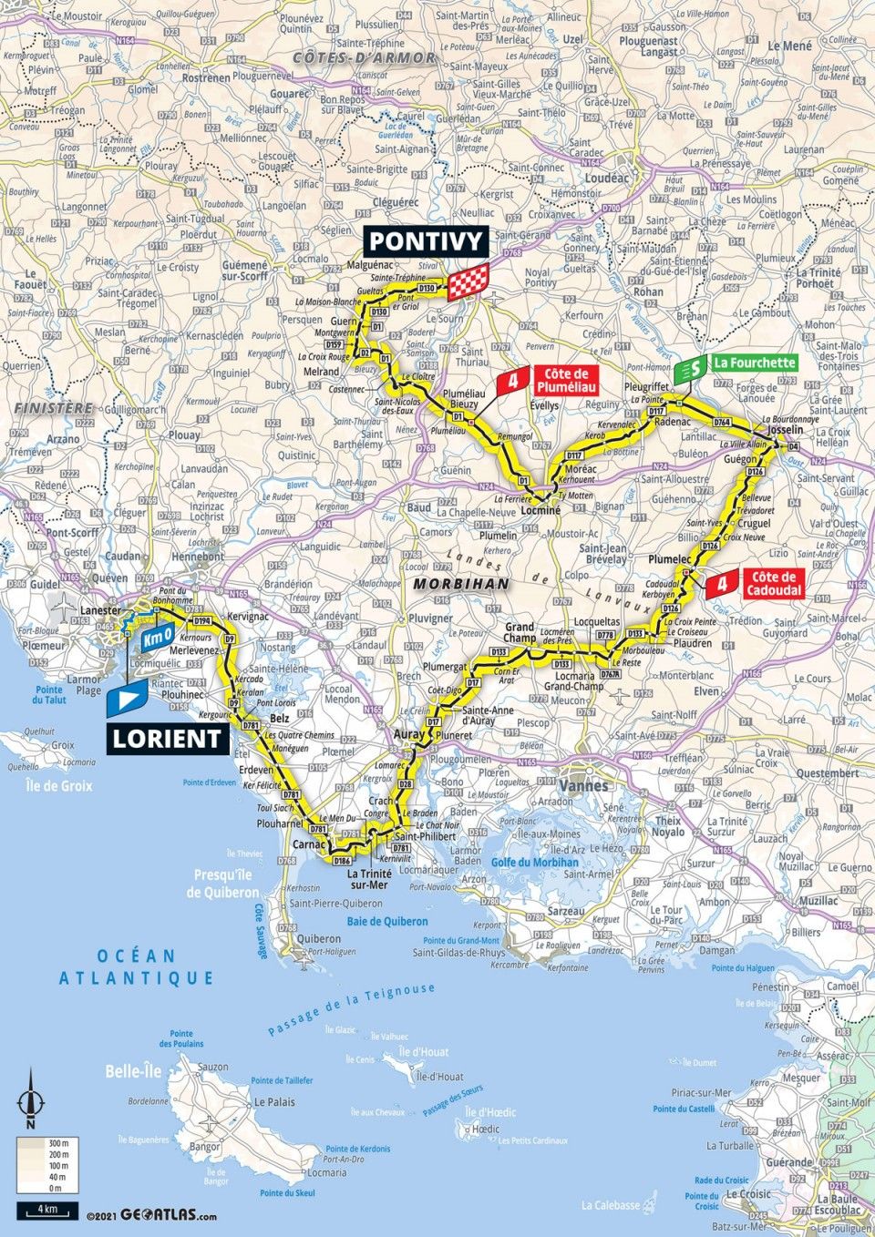 Stage 3 map 2021 Tour de France
