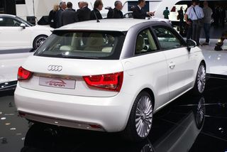 White Audi A1 and A1 e-tron