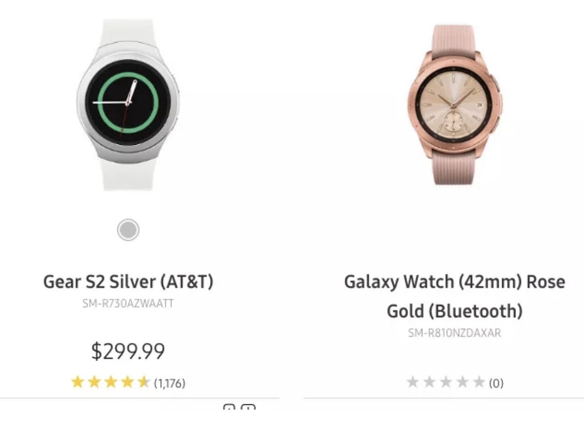 The leaked listing on Samsung's website (credit: CNET)