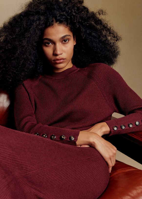 Sami Jumper - Burgundy - Merino Wool - S&amp;eacute;zane