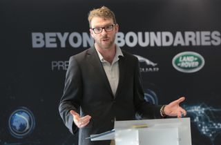 JJ Chalmers giving a speech at the Beyond Boundaries event