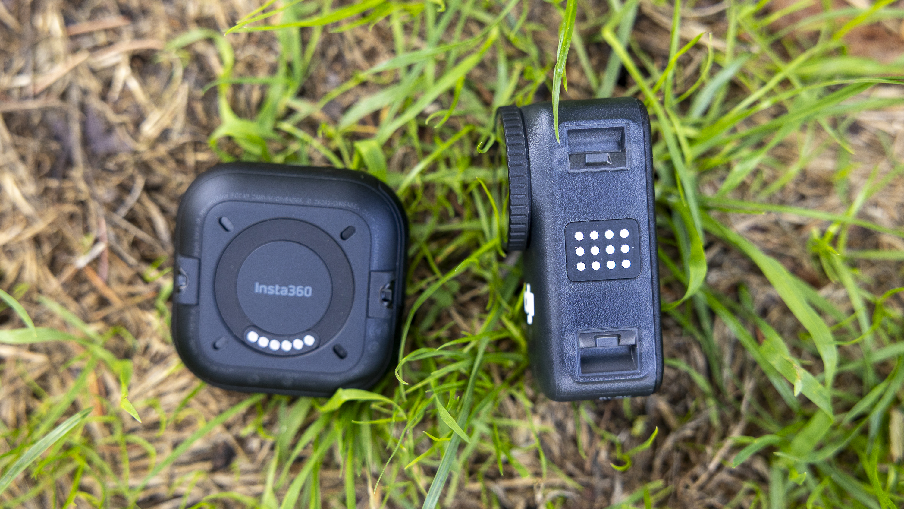 The Insta360 Go Ultra and DJI Osmo Nano next to each other