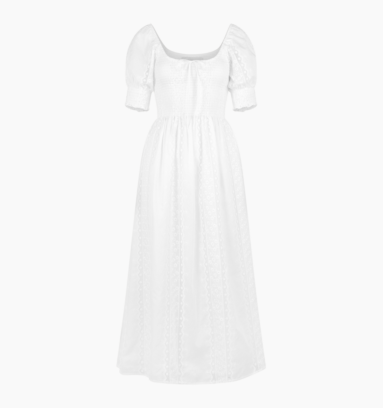 The Madeline Nap Dress - White Broderie Voile