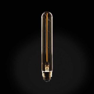 LED T9 Filament E26 Bulb against a black background.